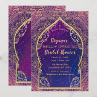 Dourado Roxo Chuveiro Nupcial Dança do Ventre Marr