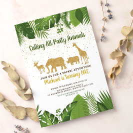 Convites Dourado Santuário Safari