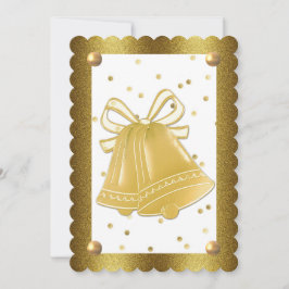 Convites Dourado Scalloped Elegant