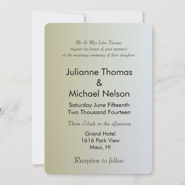 Convites Dourado Sol (Frente)