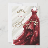 Dourado Vestido Red Sparkle Burgundy Doce 16