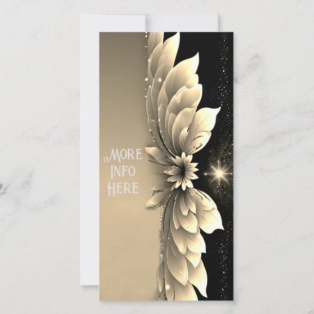 Convites Dourados Elegantes (Verso)