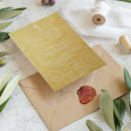 Convites Dourados para Casamento de Vinayaka