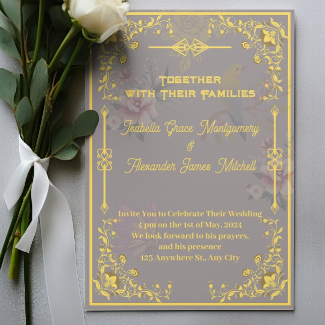 Convites Dourados para Casamento Real Personalizáv (funny wedding invitations wording, fun wedding invite sayings, cool wedding gift cards)