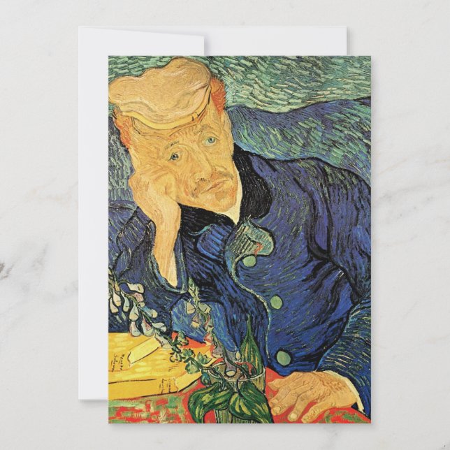 Convites Doutor Gachet de Vincent van Gogh Aposentadoria (Frente)