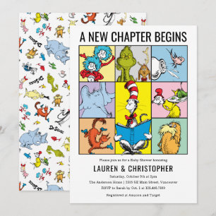 Convites Doutor Seuss Novo Capítulo Começa Chuveiro de Bebê