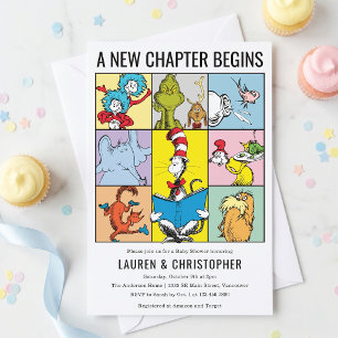 Convites Doutor Seuss Novo Capítulo Começa Chuveiro de Bebê