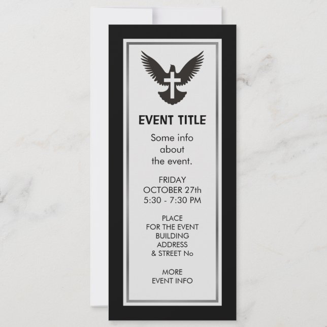 Convites Dove com Cruz (Verso)