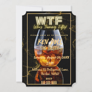 Convites Download da Festa de Aniversário de 50 Anos WTF Fi