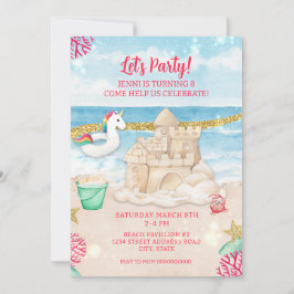Convites Download da Festa de aniversário de Verão da Unico