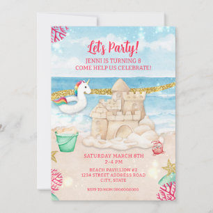 Convites Download da Festa de aniversário de Verão da Unico