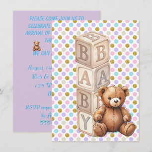CONVITES DOWNLOAD DIGITAL DE BLOCOS DE BEBÊ PARA CHUVEIRO