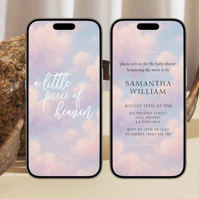 Convites Download digital do Chá de fraldas pesado (Criador carregado)