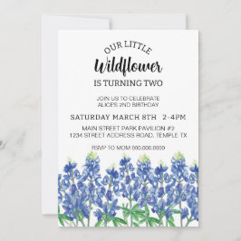 Convites Download do Bluebonnet Birthday Texas Flower