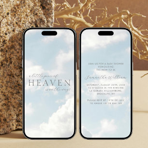 Convites Download do Chá de fraldas Celeste para Portáteis