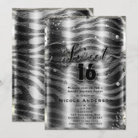 DOZE 16 Dezesseis Preto Branco Zebra & Brilho Prat