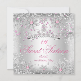 Convites Doze Aniversariantes Flocos de Neve Rosa Casamento