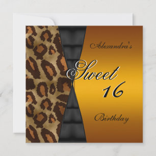 Convites Doze Anos 16º Selvagem Preto Dourado Amarelo