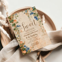 Doze Anos Doces com Flores Silvestres Pastel