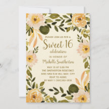 Doze Anos Florais de Creme Amarelo