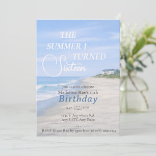 Convites Doze Anos Inspirados nos Hamptons Personalizados 