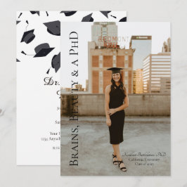 Convites  Dr. In The House Graduation Announcement 