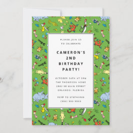 Convites Dr. Seuss Character Pattern | ANIVERSÁRIO DE CRIAN