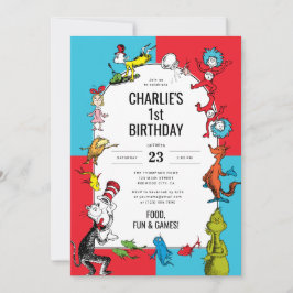 Convites Dr. Seuss - Personagens | Aniversário Infantil