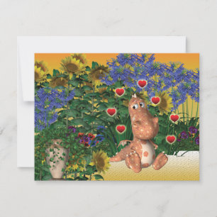 Convites Dragão bonito romântico