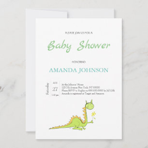 Convites Dragão com flor