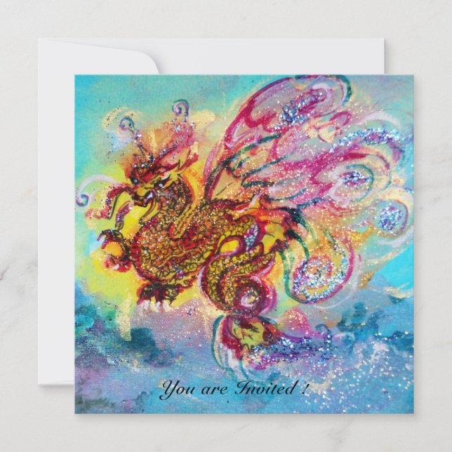 Convites DRAGÃO DO MAR azul violeta roxo preto amarelo (Frente)