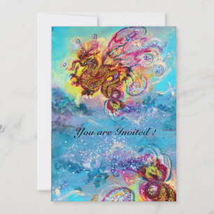 Convites DRAGÃO DO MAR azul violeta roxo preto amarelo