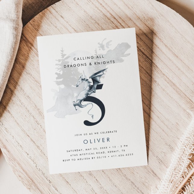 Convites Dragões e Cavaleiros Tema 5 Aniversário (Criador carregado)