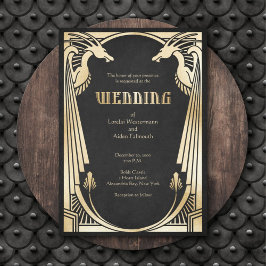 Convites Dragon Fantasy Modern Deco Wedding