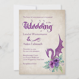 Convites Dragon Floral Wedding