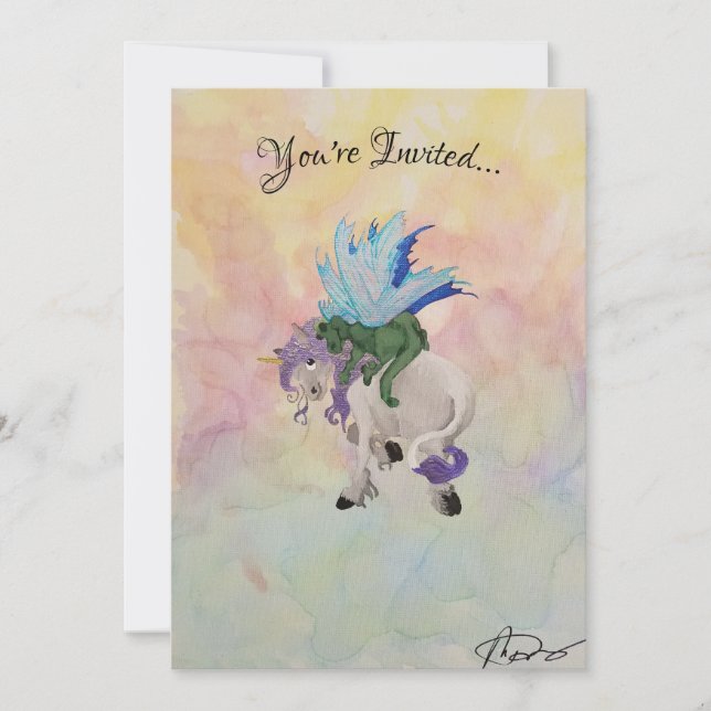 Convites Dragon Hugs (Frente)