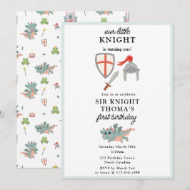 Convites Dragon Knights Fairytale Castelo Medieval Birthday