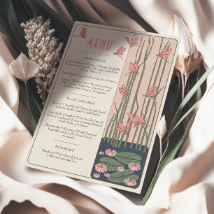 Convites Dragonflies de Sonhos Vitorianos do Menu Casamento