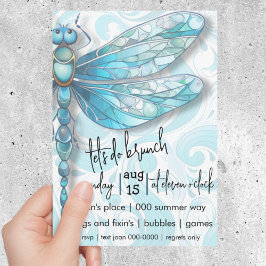Convites Dragonfly Azul | Picos Azuis de Aqua | Programa Na
