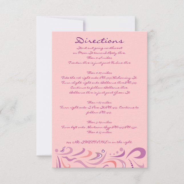 Convites DRAGONFLY Baby Naming Direction Card (Frente)