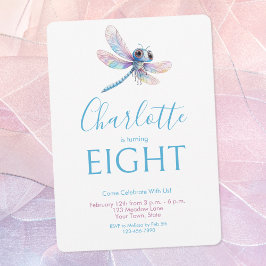 Convites Dragonfly Cria-Cana-de-Água Azul Rosa-Rosa Anivers