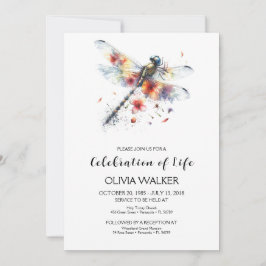 Convites Dragonfly Funeral Celebrando a Vida