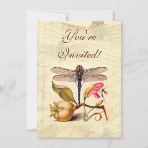 Convites Dragonfly, Pear, Cravo e Insetos