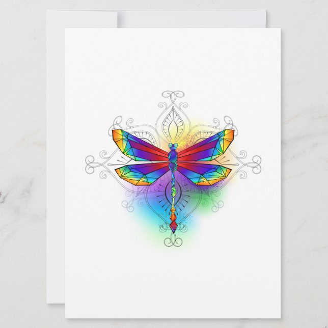 Convites Dragonfly Poligonal (Frente)