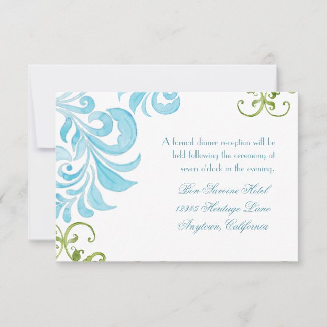 Convites Dragonfly Swirls Scroll Chic Modern Floral Invite (Frente)