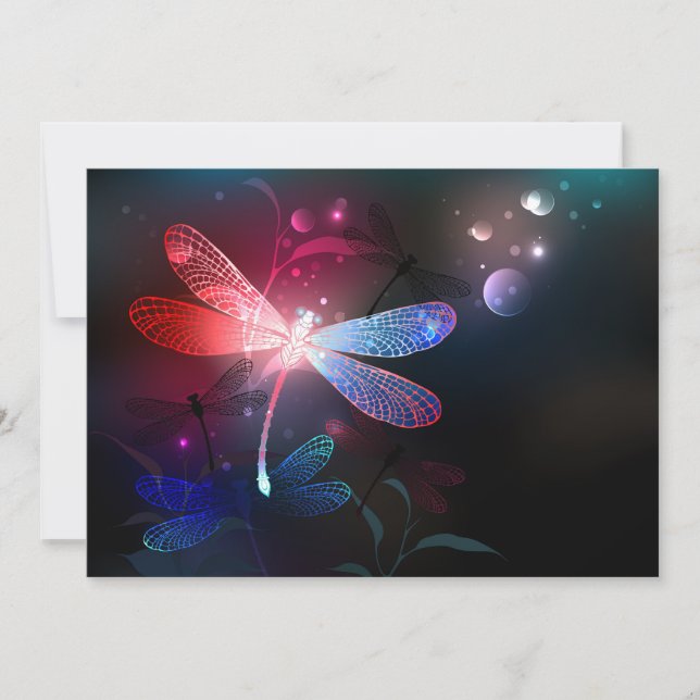 Convites Dragonfly vermelha (Frente)