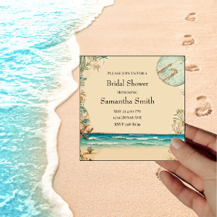 Convites Dream Beach Themed Chá de panela de casamento