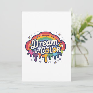 Convites Dream in Color | Rainbow Positive Quote  