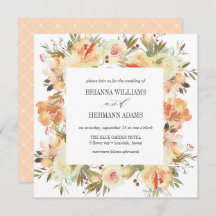Dream Peach | Casamento de Diamante Floral de Prim