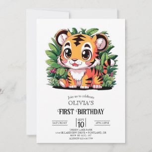Convites DreamLittle Tiger primeiro aniversario Digital